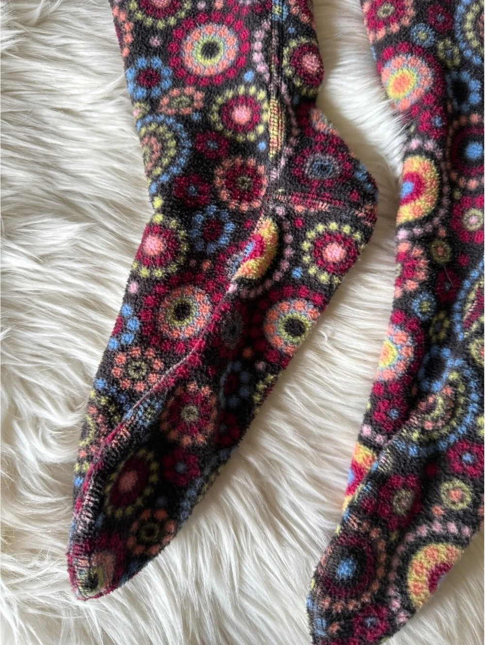 Cozy Multicolor Patterned Fleece Socks